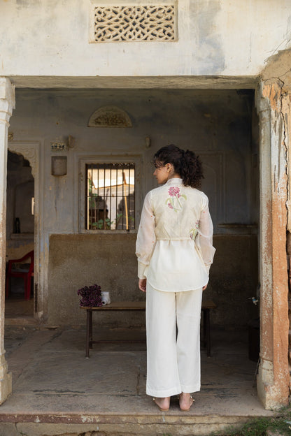 Anu Amala Cherry Blossom Chanderi Shirt