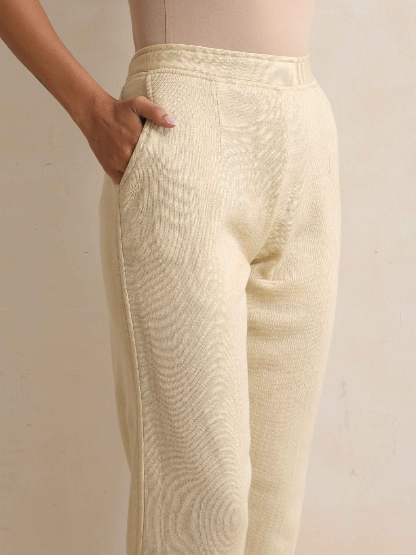 trueBrowns Beige Woollen Pants