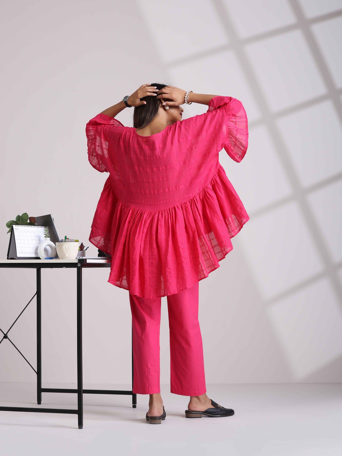 trueBrowns Pink Cotton Co-ord set