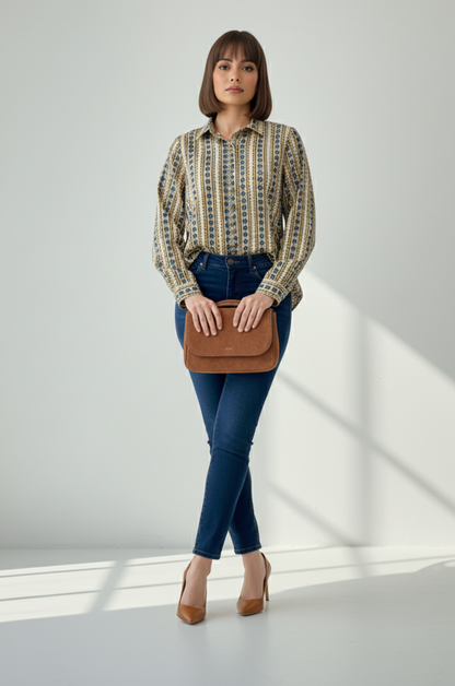 Maati  Sandy Bloom Cotton Button Down Shirt