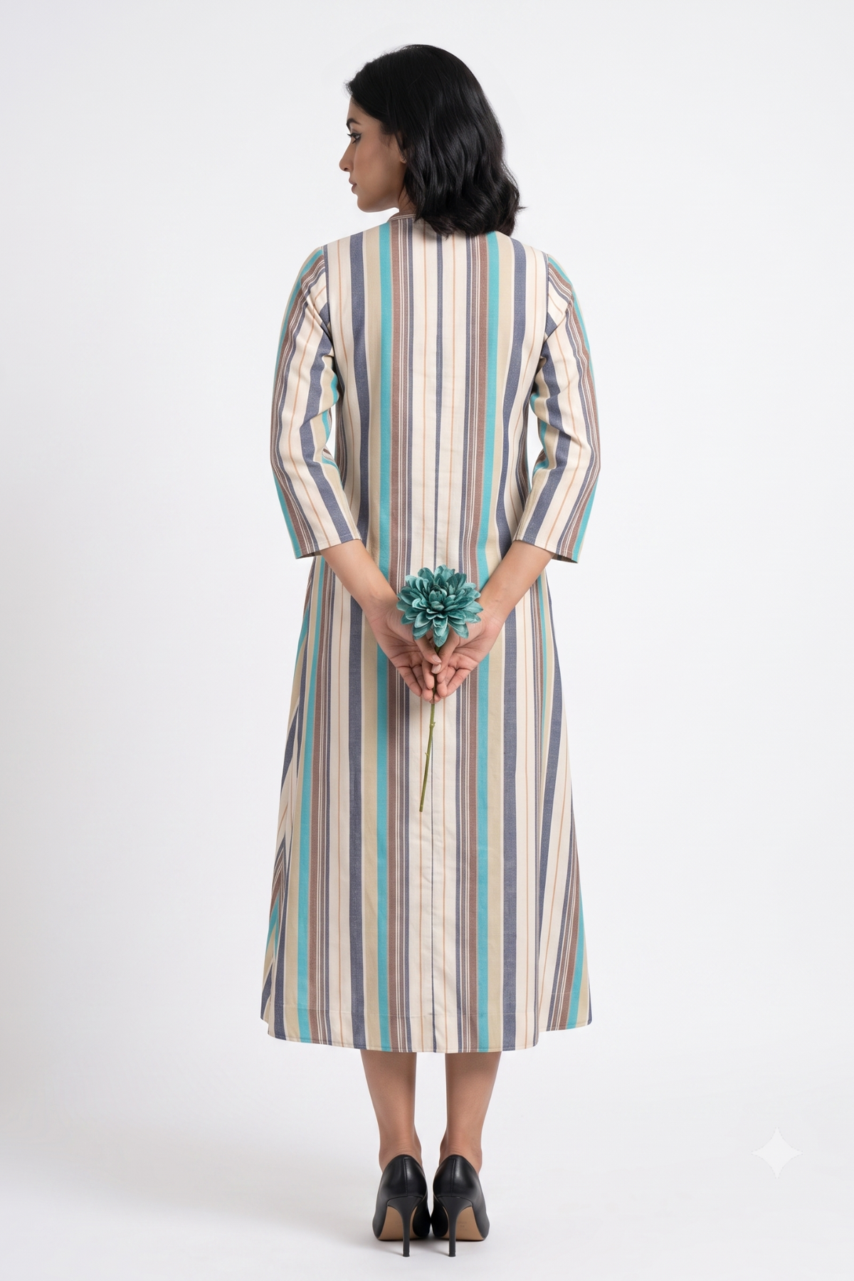 Ocean Trails Long Maxi Button Cotton Down Dress