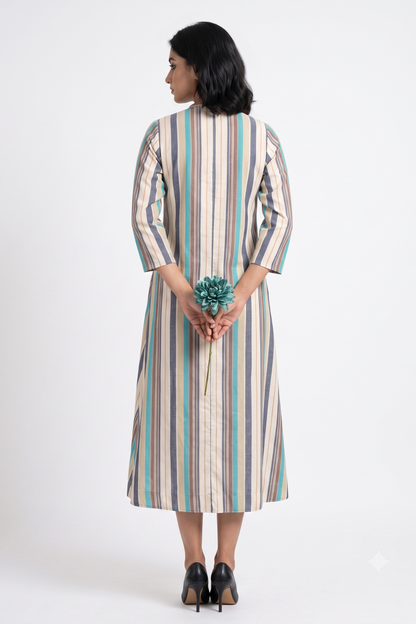 Ocean Trails Long Maxi Button Cotton Down Dress