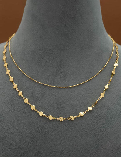 Anti Tarnish Dot Layered chain Necklace LP- 48Hr Delivery