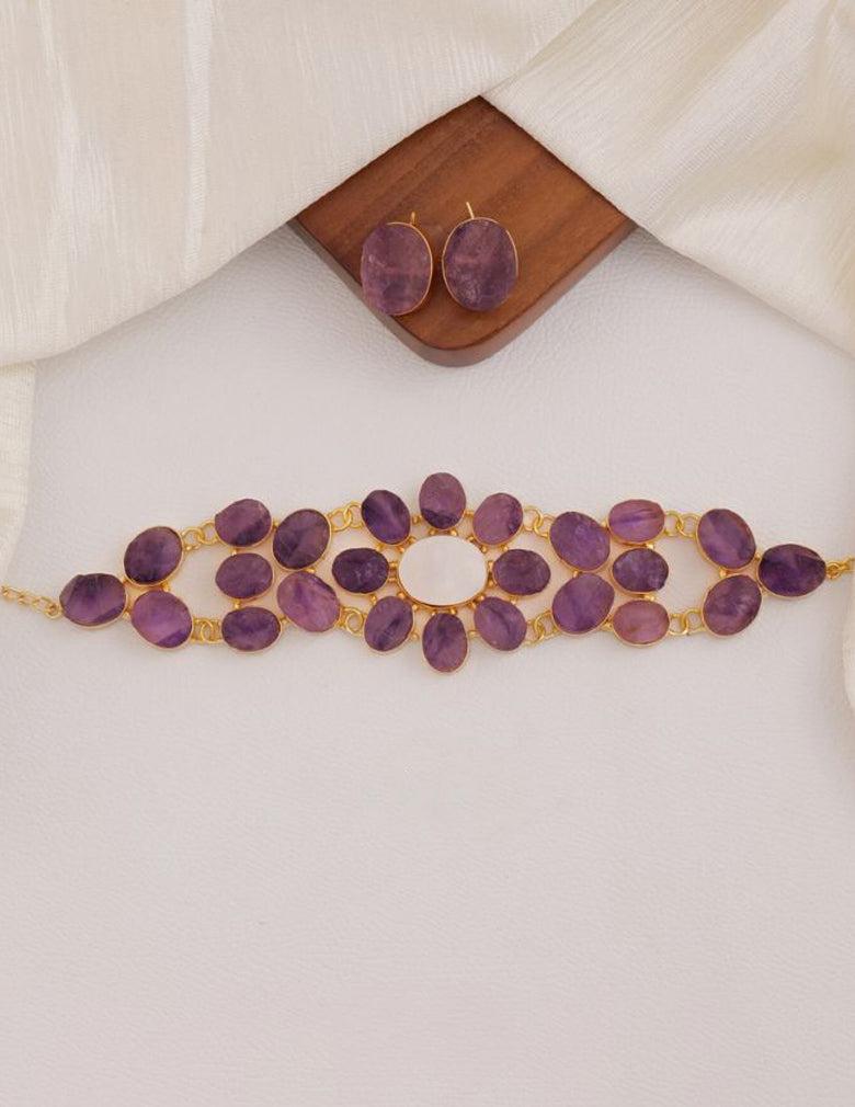 Natural Stone Necklace Set (color option)