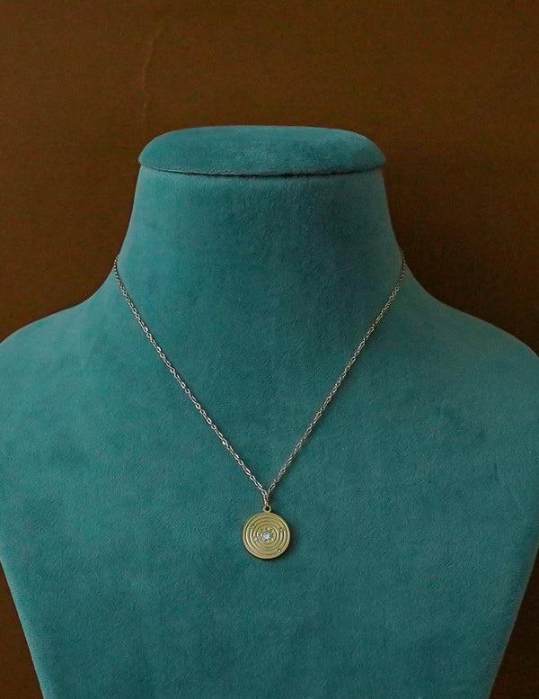 Rose Gold Ad Stone Pendant Simple Necklace LP- 48Hr Delivery