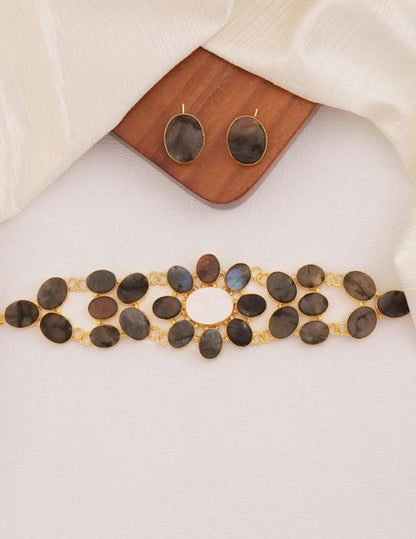 Natural Stone Necklace Set (color option)