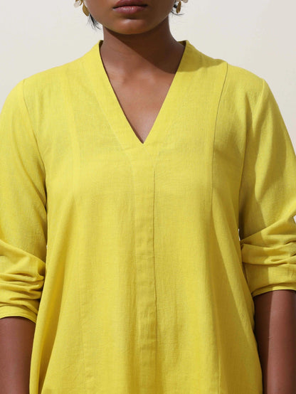 trueBrowns Lime Cotton Linen Co-Ord Set
