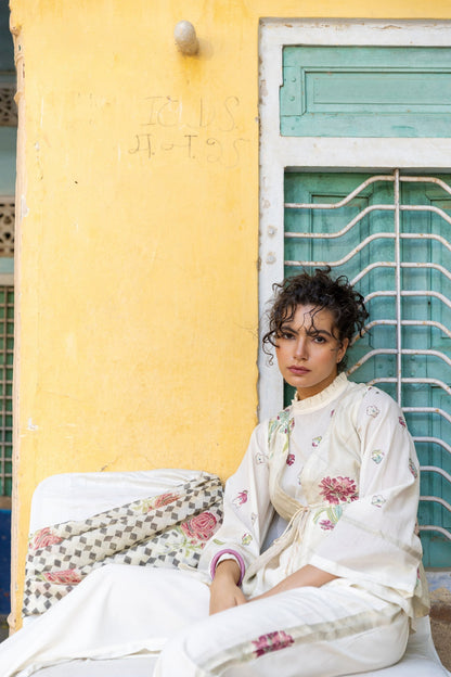 Anu Elma Chanderi Top