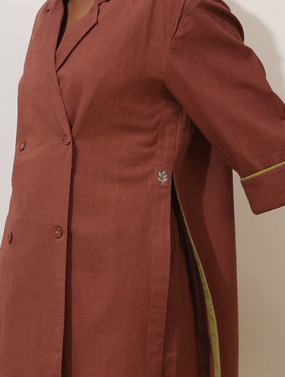 trueBrowns Brown Cotton Co-Ord Set