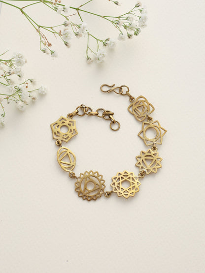 trueBrowns Brass Mandala Braclette