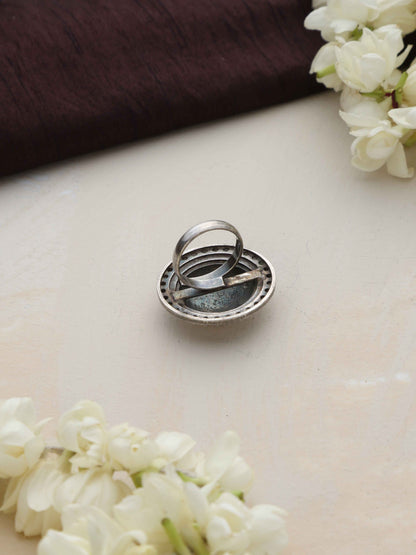 trueBrowns Silver Tone Dome Ring