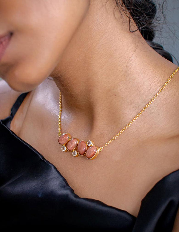 Minimalist Statement Stone Necklace