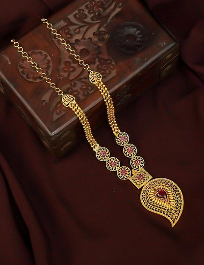 Premium Antique AD Stone Long Bridal  Necklace