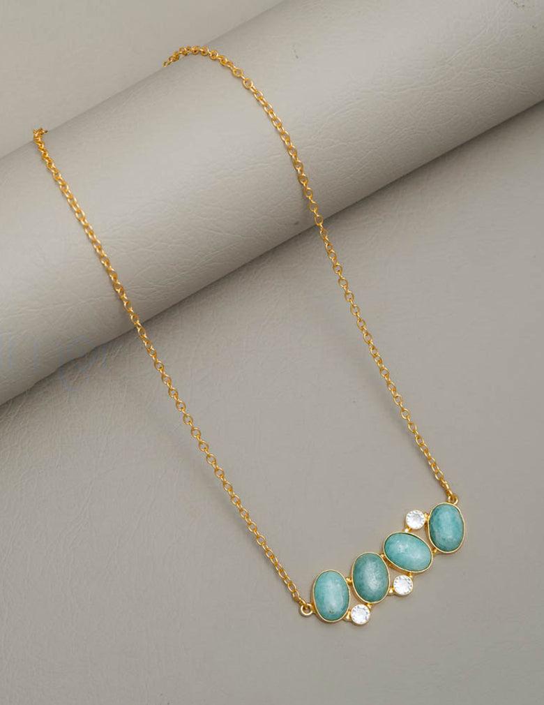 Minimalist Statement Stone Necklace