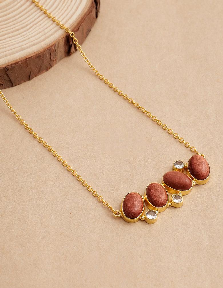 Minimalist Statement Stone Necklace