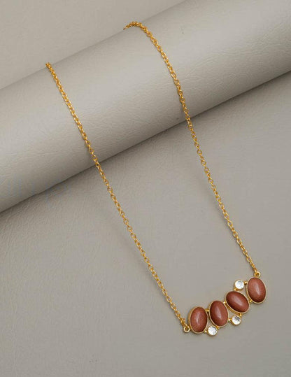 Minimalist Statement Stone Necklace