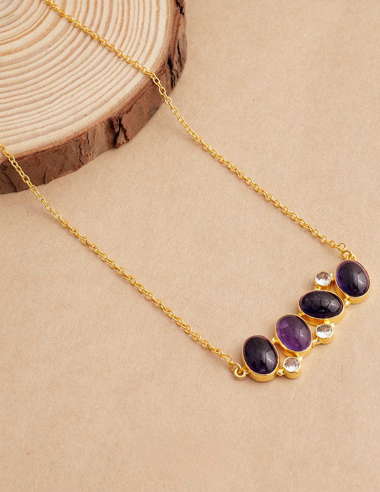 Minimalist Statement Stone Necklace