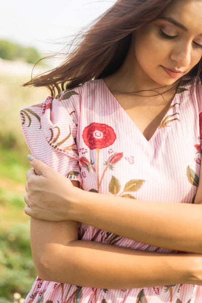 Coral alora dress