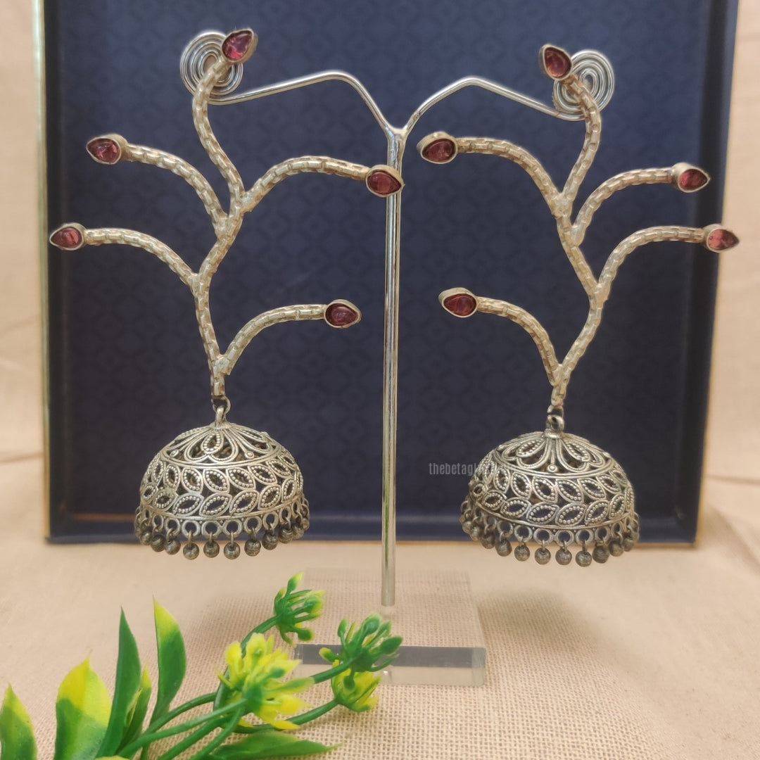 Styish oxidised jhumka earring