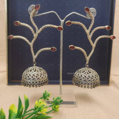Styish oxidised jhumka earring