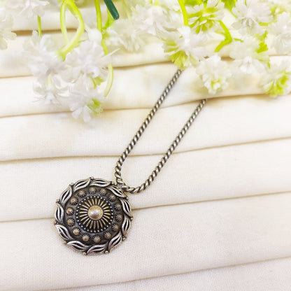 oxidised silver necklace set