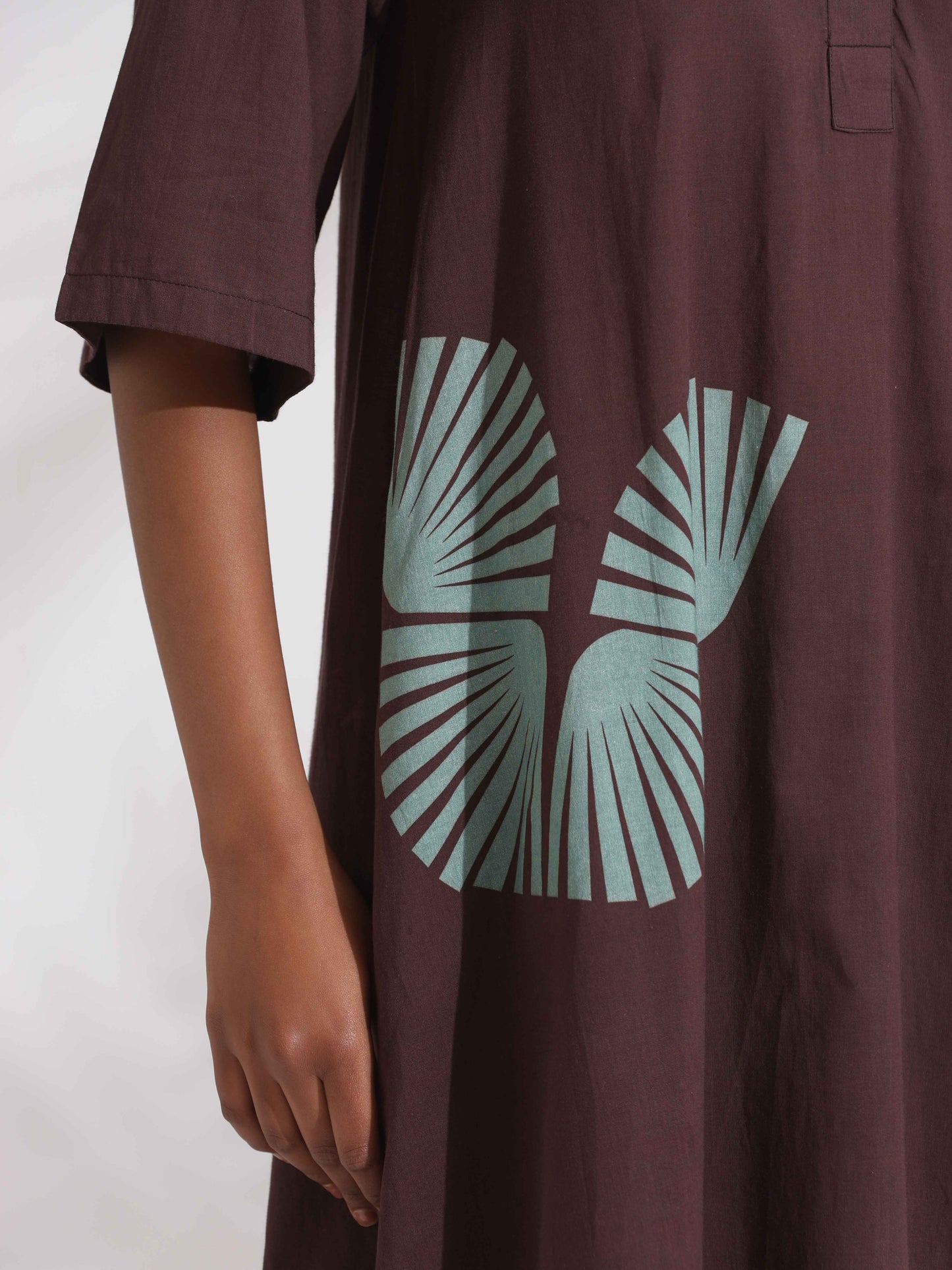 trueBrowns Cola Cotton Print Flared Kurta Set