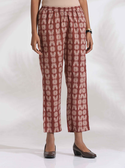 trueBrowns Green Cotton Print HighSlit Kurta Set