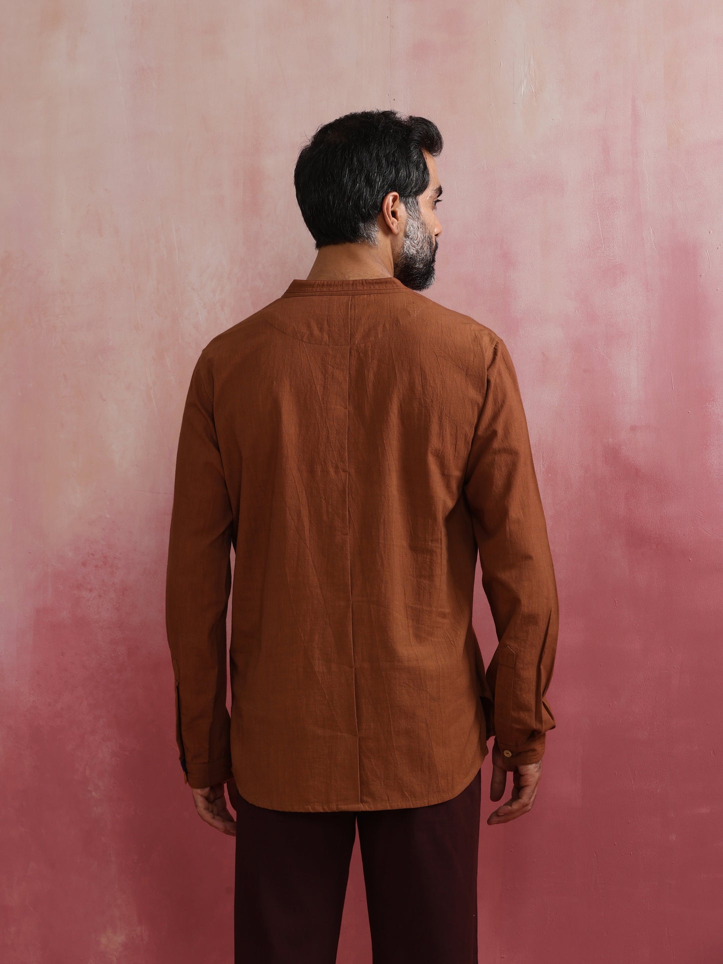 trueBrowns Men's Brown Cotton Kurta