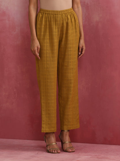 trueBrowns Mustard Cotton Dobby Co-ord set