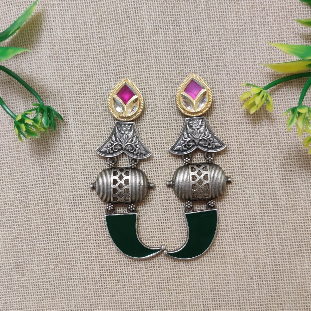 kitar dual tone earring