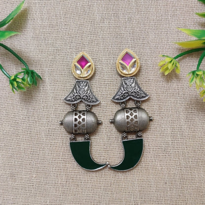 kitar dual tone earring