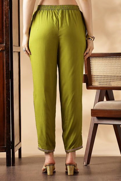 Mustard & Green Kurta,Pant with Pocket and Dupatta 3PCS Set - LP