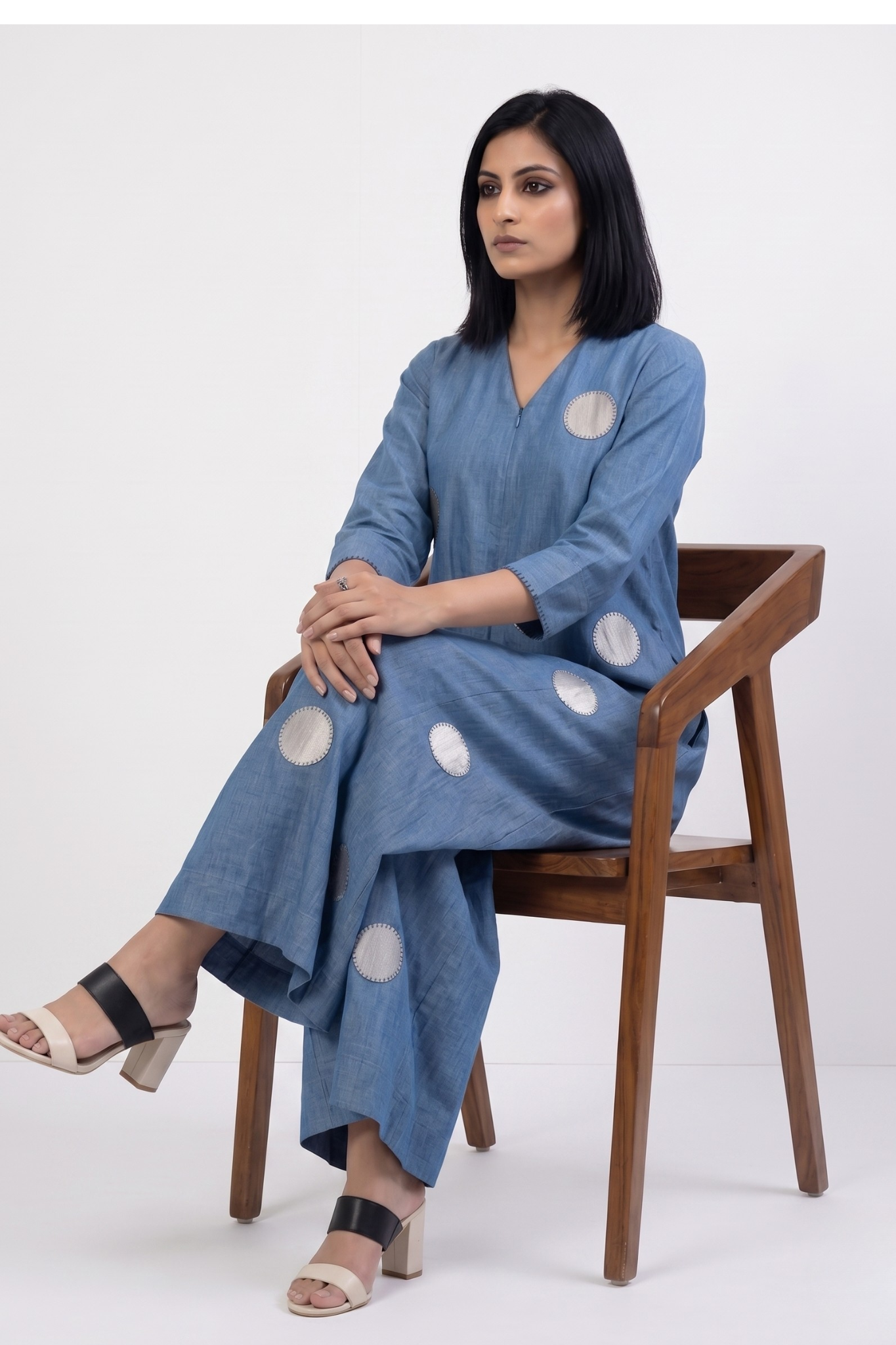 Skyloom Cotton Front Zipper Cotton Jumpsuit With Pockets & Sleeves