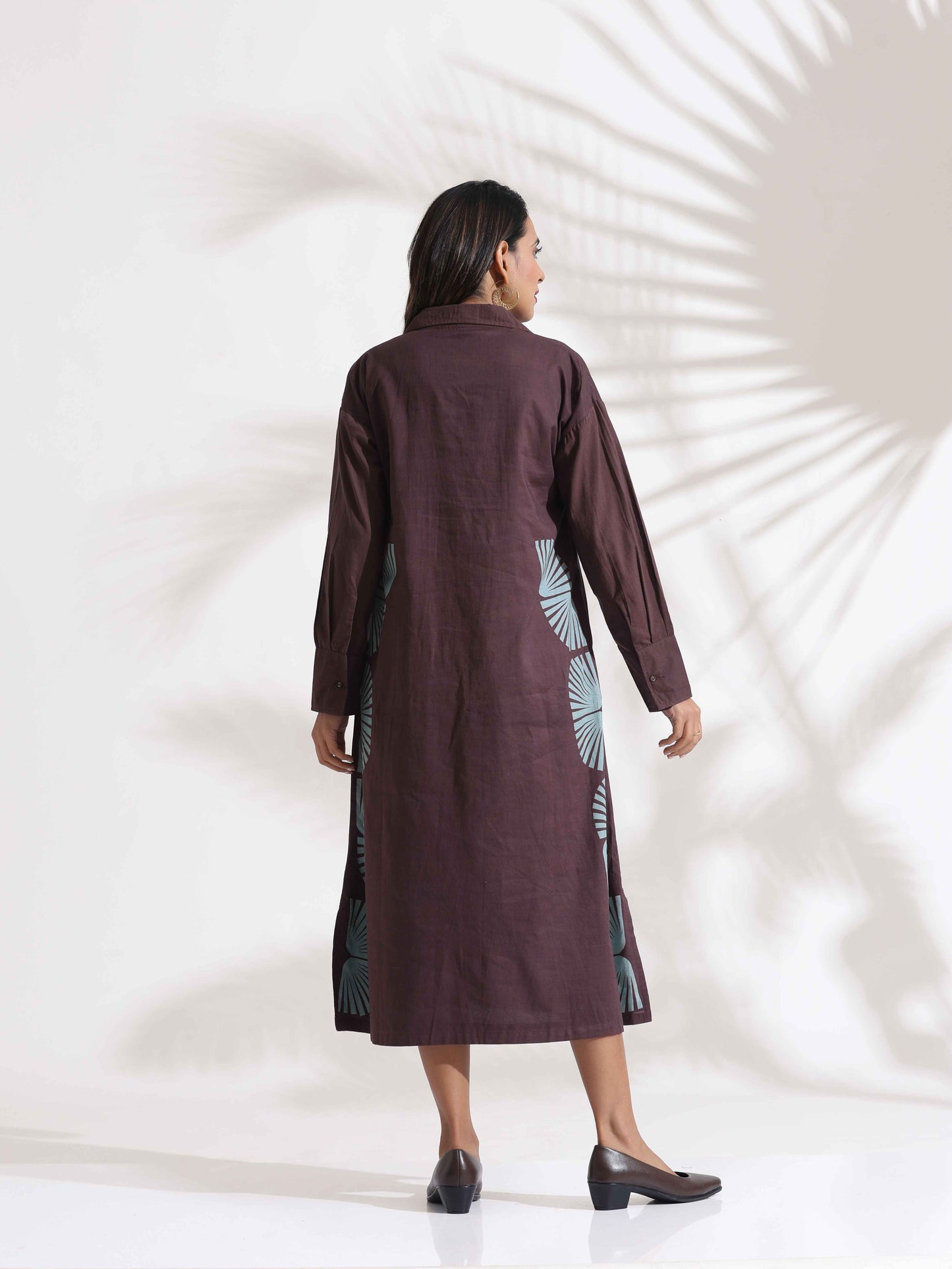 trueBrowns Cola Cotton Print A-line Dress