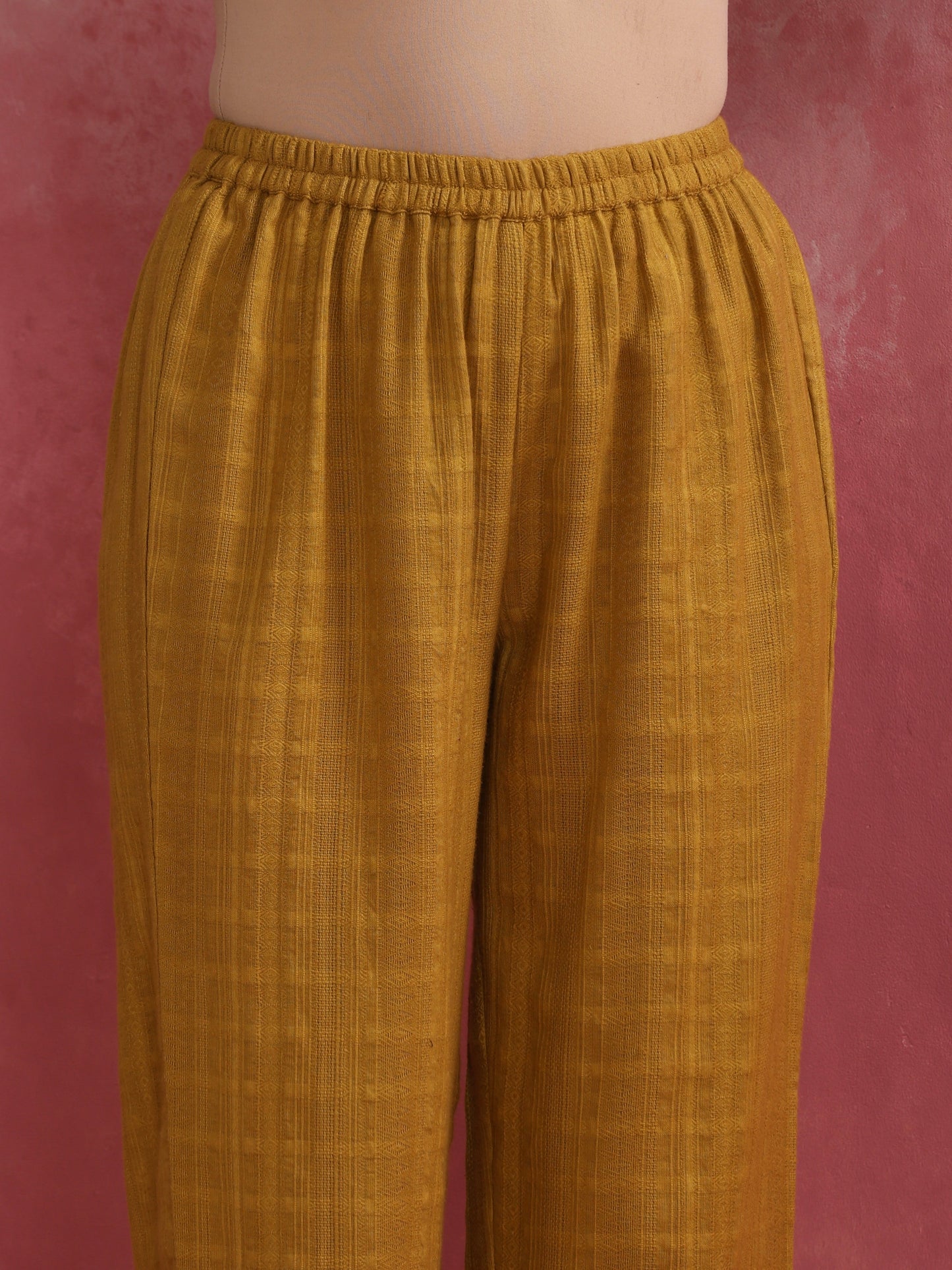 trueBrowns Mustard Cotton Dobby Co-ord set