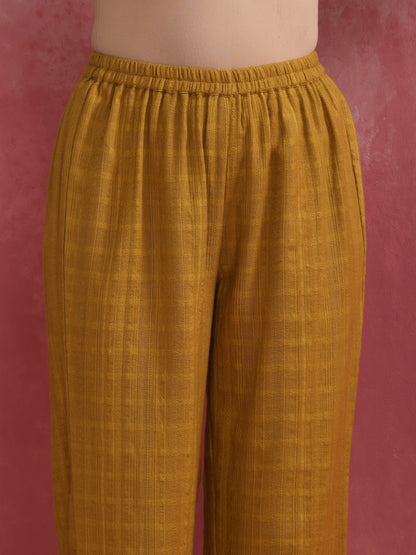 trueBrowns Mustard Cotton Dobby Co-ord set