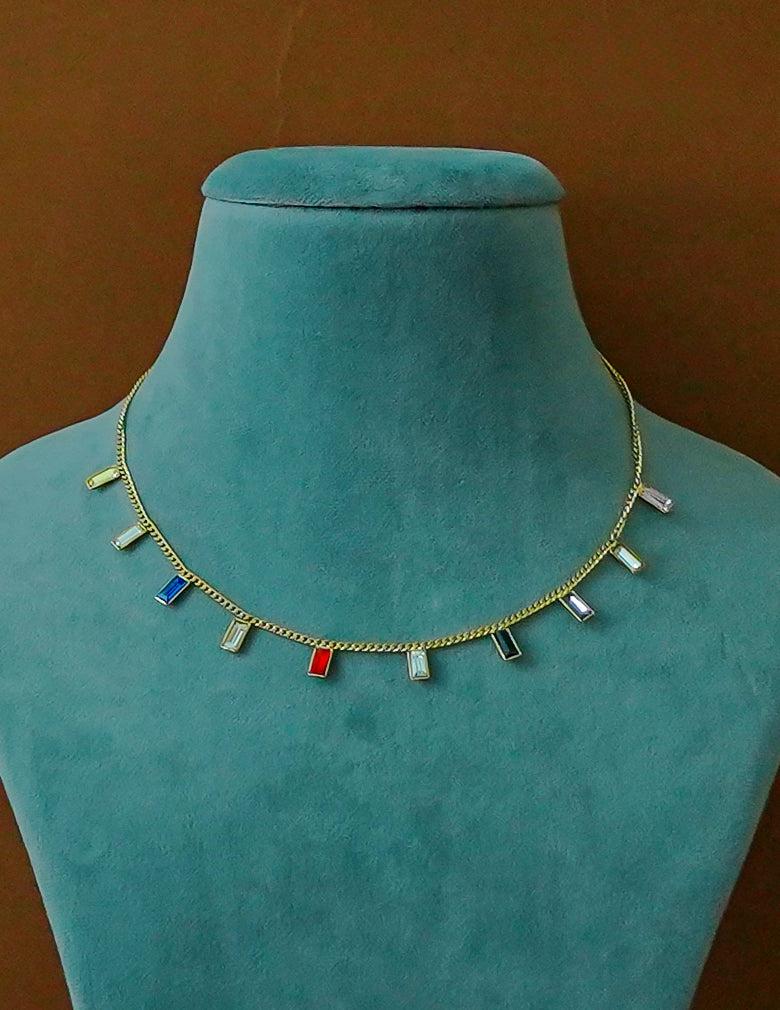 Multi Color Semi Precious Stone Necklace LP- 48Hr Delivery