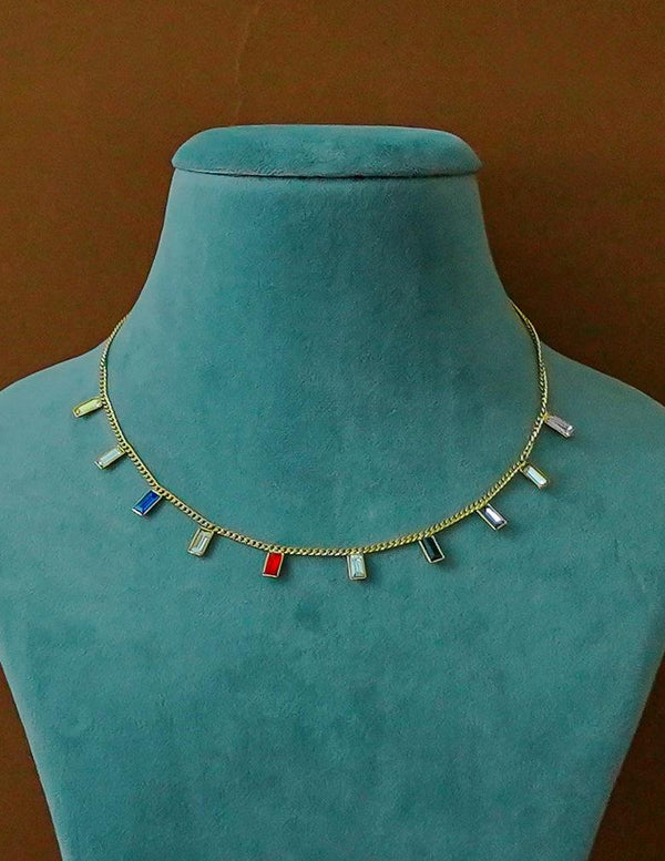 Multi Color Semi Precious Stone Necklace LP- 48Hr Delivery