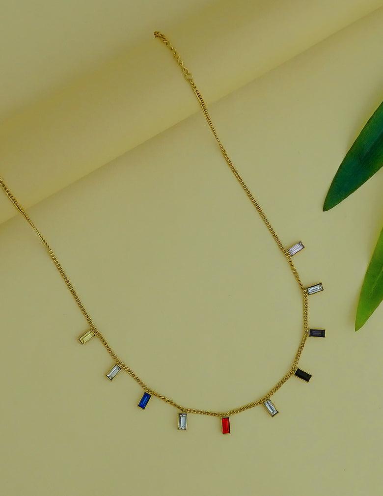 Multi Color Semi Precious Stone Necklace LP- 48Hr Delivery