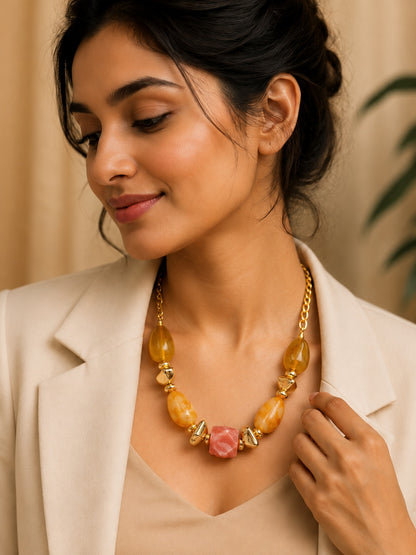 Sunstone Statement Necklace
