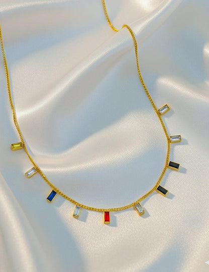 Multi Color Semi Precious Stone Necklace LP- 48Hr Delivery