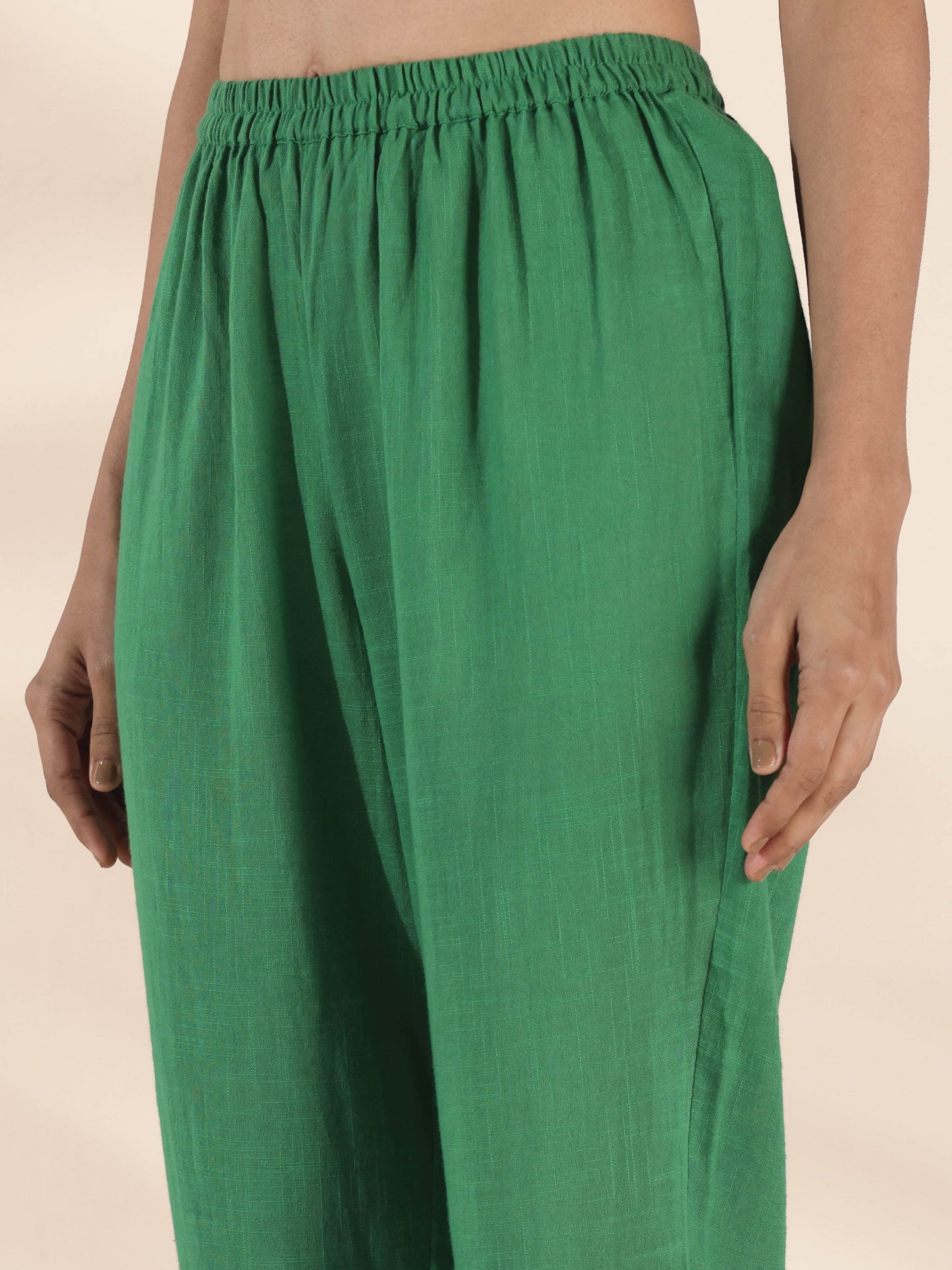 trueBrowns Green Cotton Relaxed Co-ord Set LP