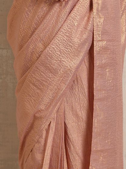trueBrowns Pink Gold Lurex Ready To Wear Saree