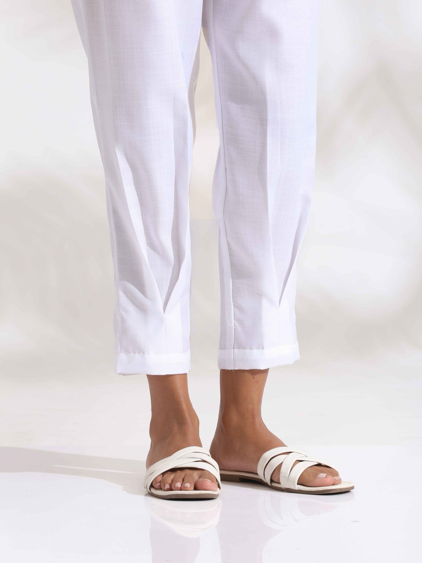 trueBrowns White Slub Co-ord Set