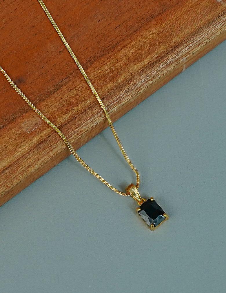 18k Gold Plated AntiTarnish Simple Pendant Necklace Earring Set