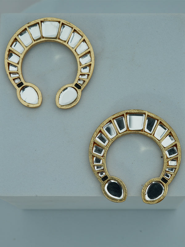 Earrings with Mirror Stones