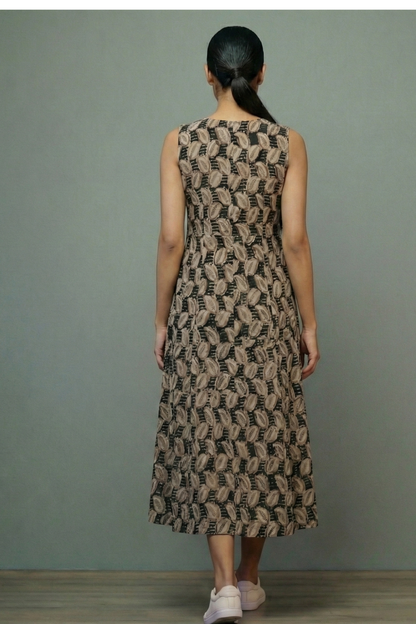 Maati Black Leafplay Long Sleeveless Dress