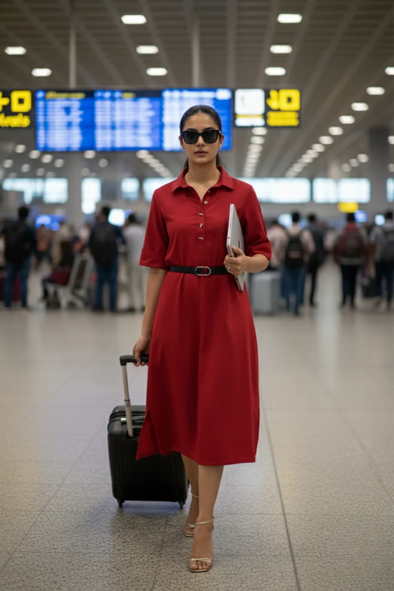 Boho Collar Dress Crimson Wanderer