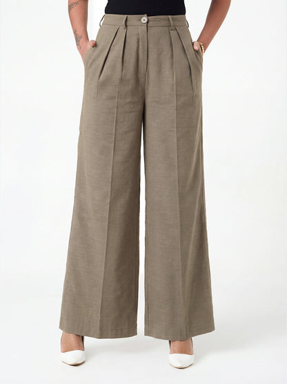 Women Olive Green Sleeveless Co-ords