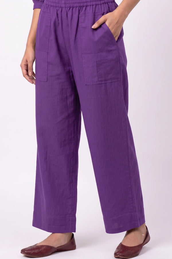 Comfort fit pants - Amethyst Purple South Cotton Pants Mc